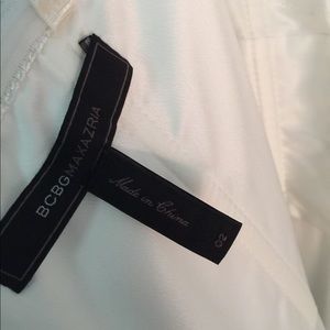 BCBG Dresses - BCBG Floor-length white prom dress w/ black trim. BCBG Dresses - BCBG Floor-length white prom dress w/ black trim.